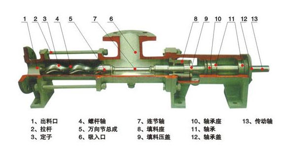 單螺桿泵結構圖